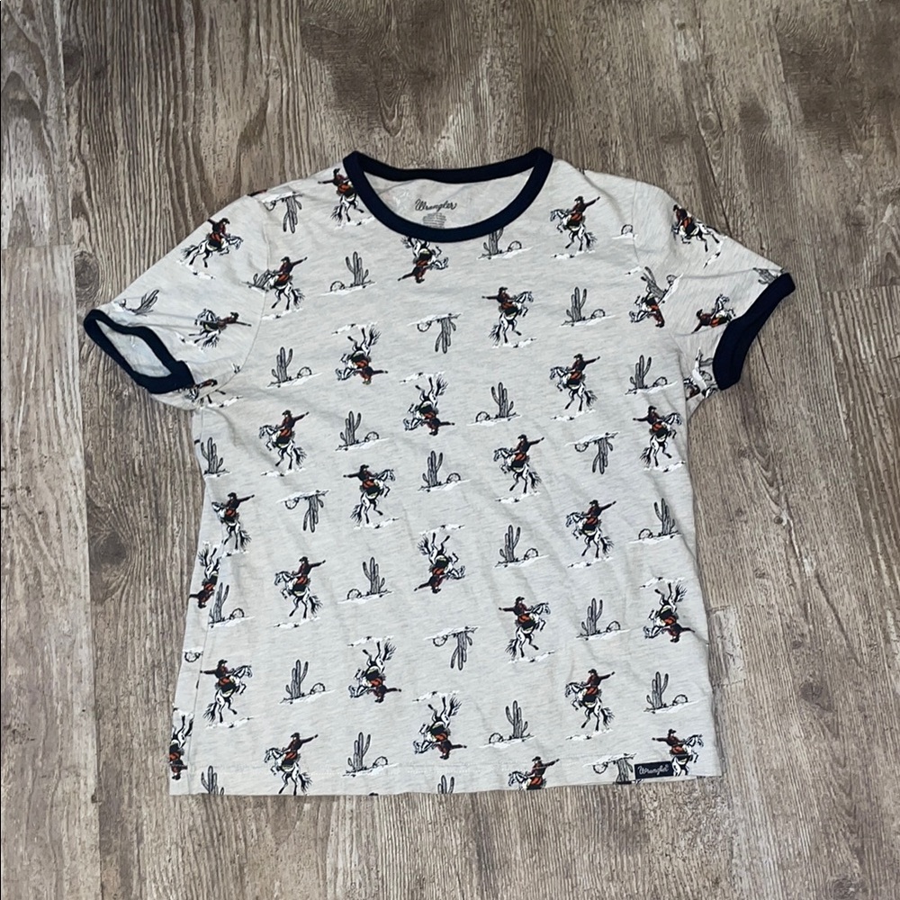 Cowboy Print Gray T-Shirt